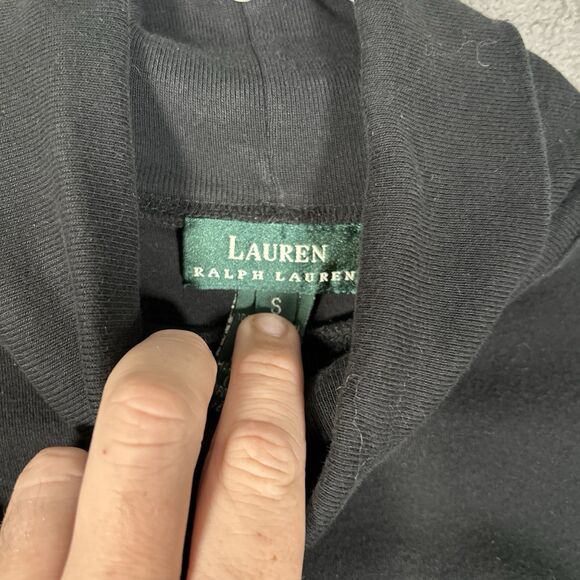 Lauren Ralph Lauren Women’s Size S Long Sleeve Turtle Neck Black Dark Academia - Picture 8 of 8